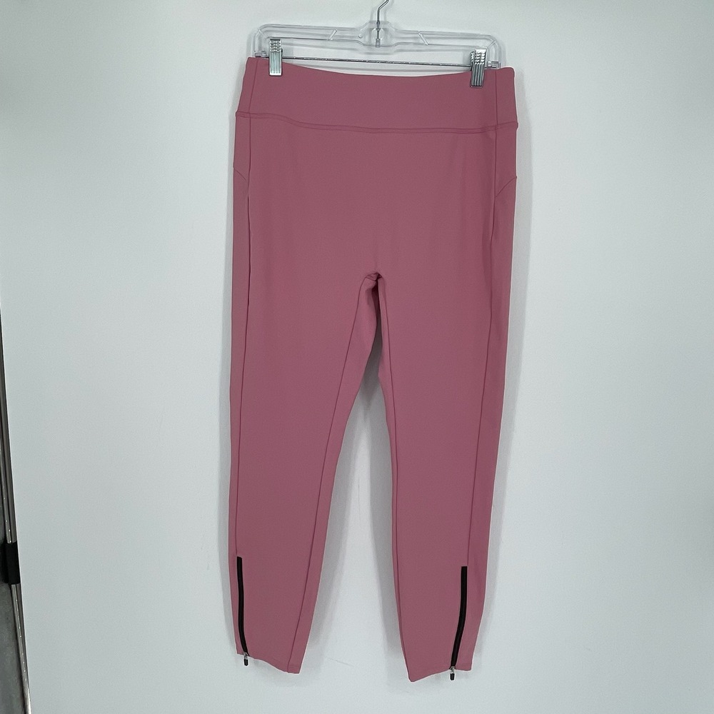 G by Giuliana Women's Pink High Waist Stretch Ankle Zip Skinny‎ Leggings Size XL